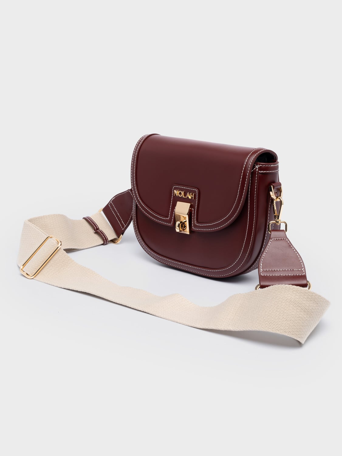 Nolah Madrid Burgundy Light Gold γυναικεία τσάντα ώμου & χιαστί - Image 4