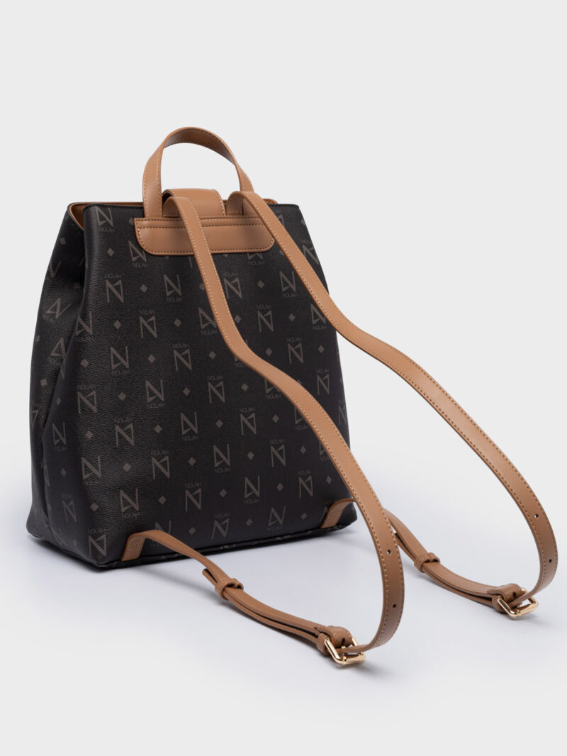 Nolah Heron Brown Light Gold γυναικεία τσάντα πλάτης σε καφέ χρώμα - Image 3