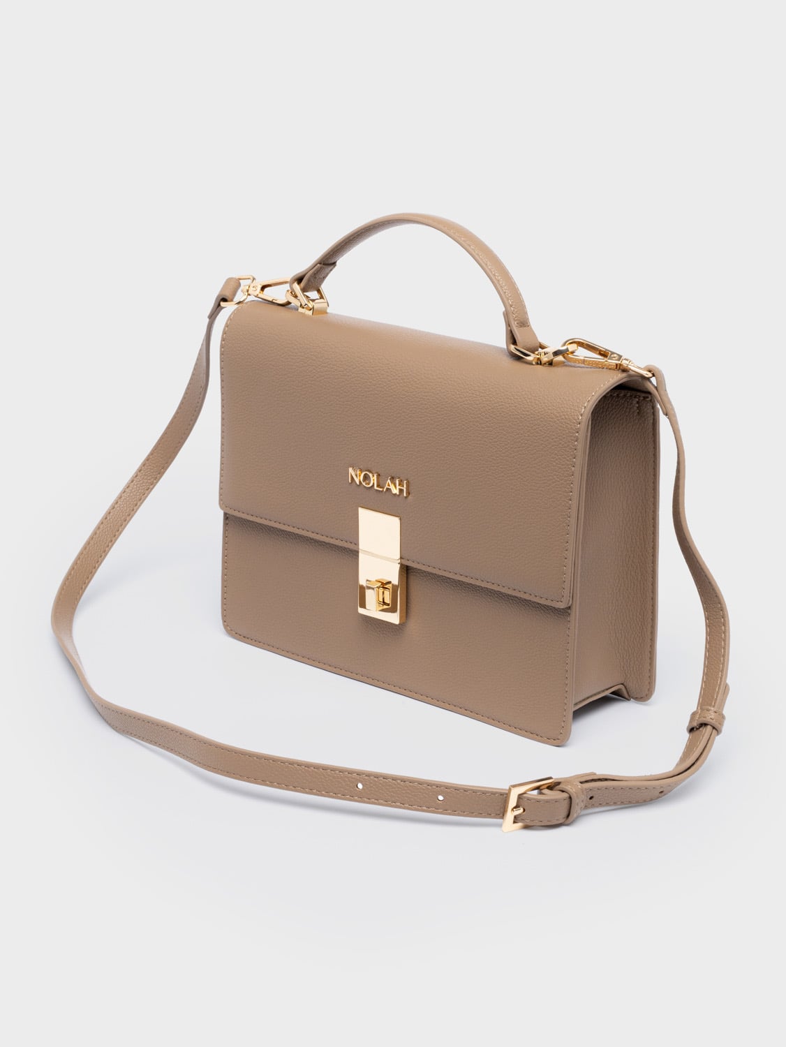 Nolah Sevile Taupe Light Gold γυναικεία τσάντα ώμου σε μπεζ χρώμα - Image 2