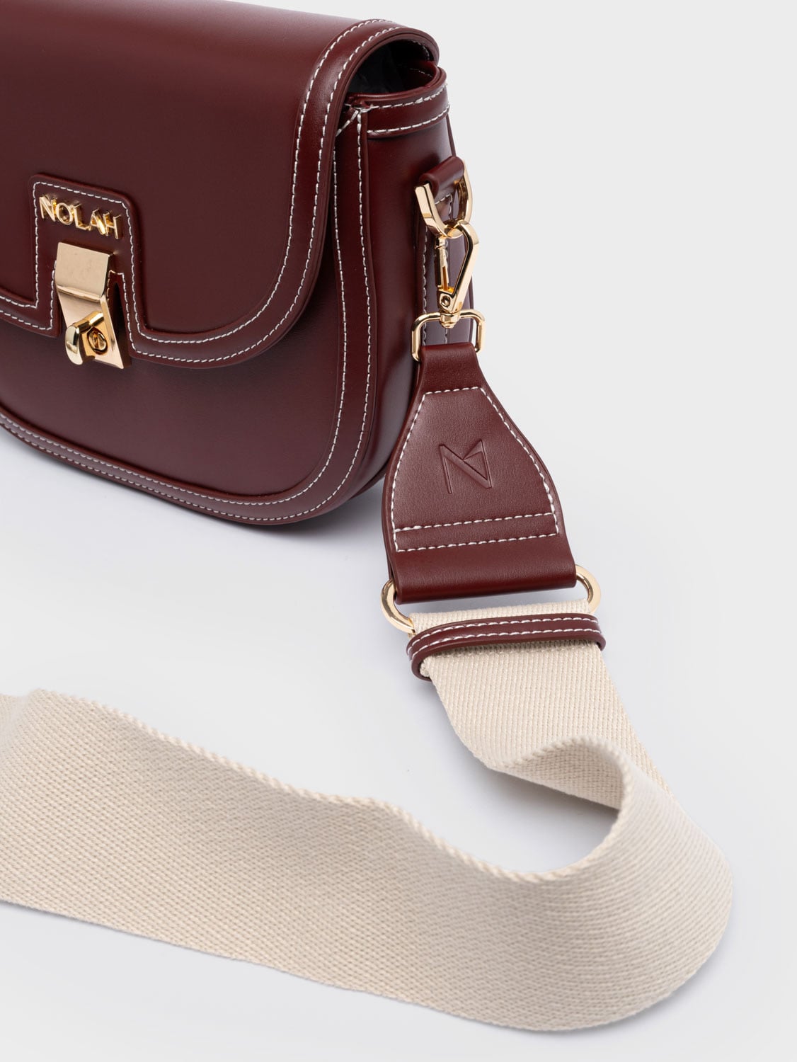 Nolah Madrid Burgundy Light Gold γυναικεία τσάντα ώμου & χιαστί - Image 3
