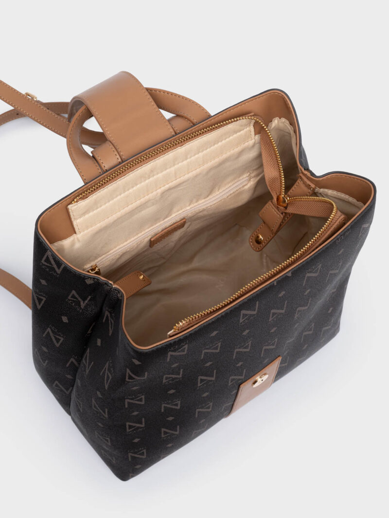 Nolah Heron Brown Light Gold γυναικεία τσάντα πλάτης σε καφέ χρώμα - Image 2