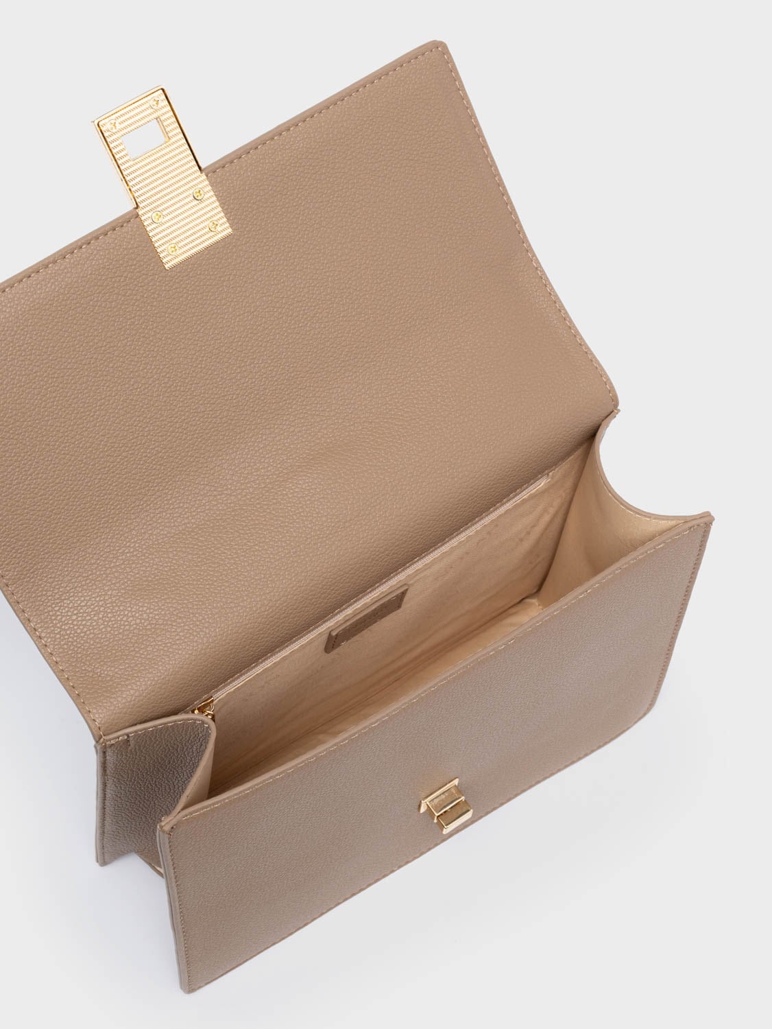 Nolah Sevile Taupe Light Gold γυναικεία τσάντα ώμου σε μπεζ χρώμα - Image 4