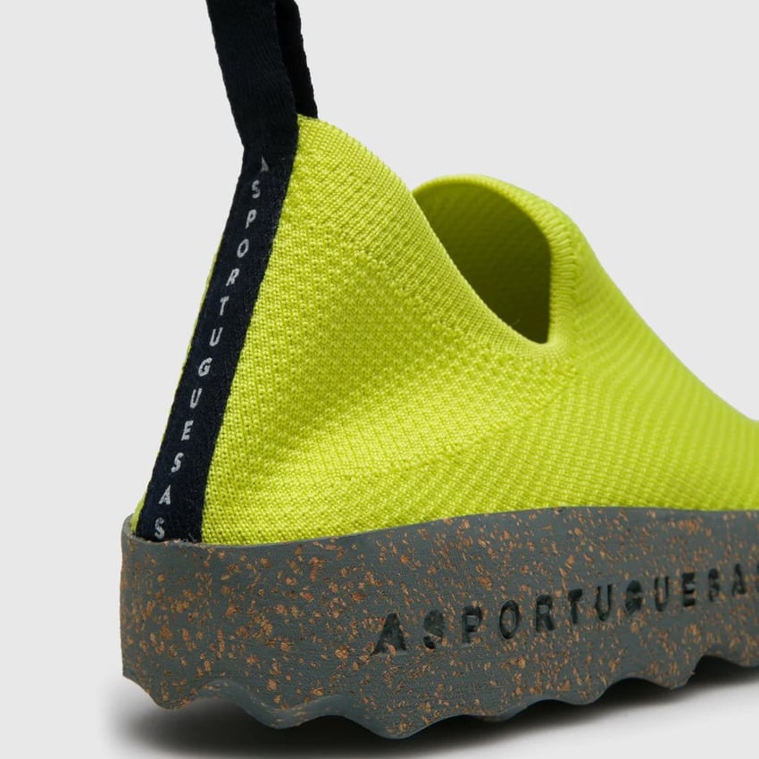 Aspotuguesas γυναικεία ανατομικά loafer με φελλό σε κίτρινο χρώμα slip-on - Image 3