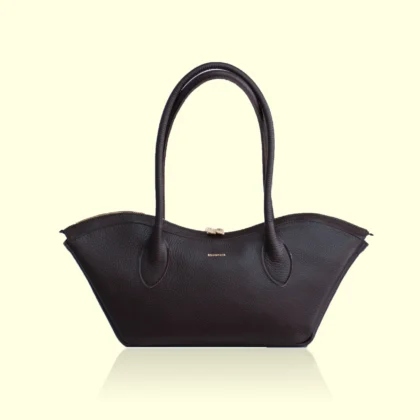 Bonendis Bisou Small Δερμάτινη γυναικεία Τσάντα Χειρός - Black