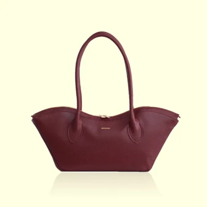 Bonendis Bisou Small Δερμάτινη γυναικεία Τσάντα Χειρός - Cherry Red