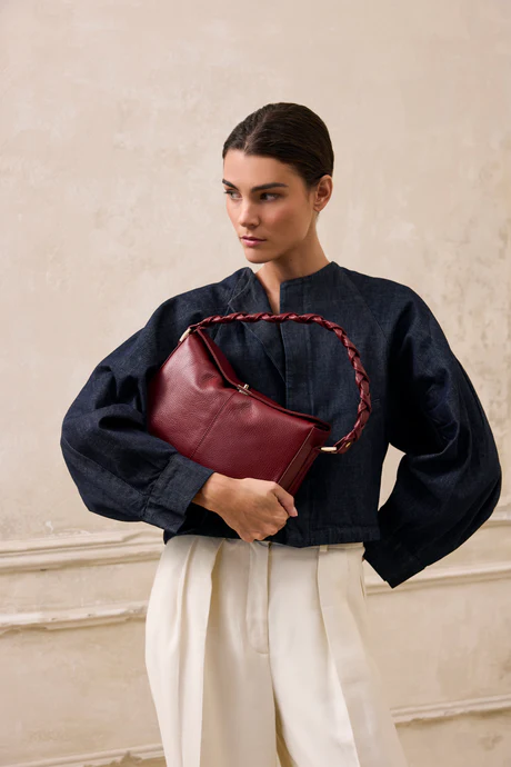 Bonendis Gigi Δερμάτινη γυναικεία Τσάντα Χειρός - Cherry Red - Image 2