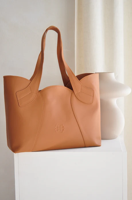 Bonendis Tulip Leather Tote Bag-Tabac γυναικεία δερμάτινη τσάντα ώμου - Image 2