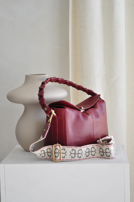 Bonendis Gigi Δερμάτινη γυναικεία Τσάντα Χειρός - Cherry Red - Image 4