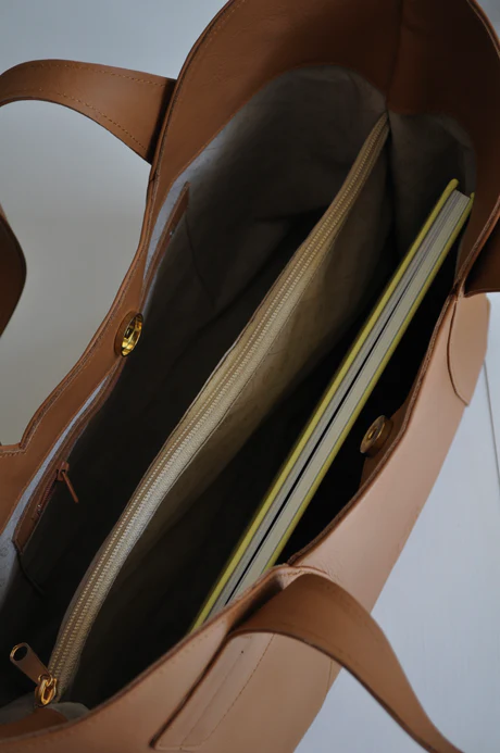 Bonendis Tulip Leather Tote Bag-Black γυναικεία δερμάτινη τσάντα ώμου - Image 4