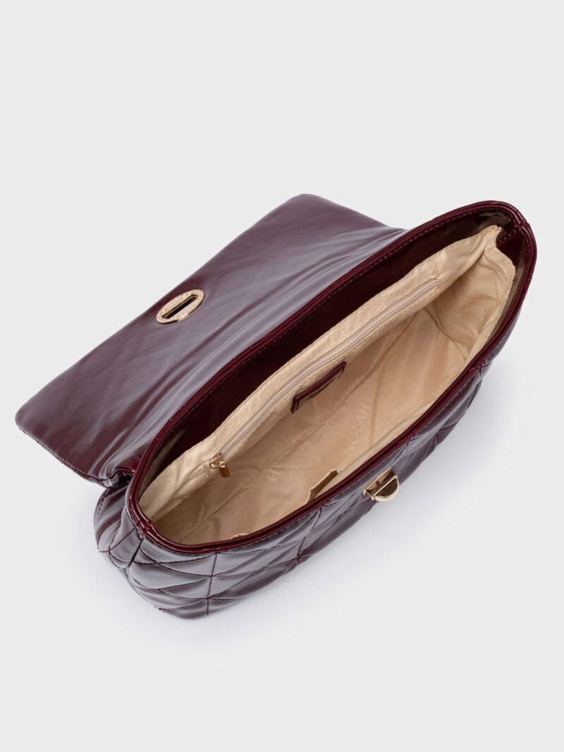 Nolah Margiela Burgundy γυναικεία τσάντα ώμου & χιαστί σε μπορντό χρώμα - Image 3
