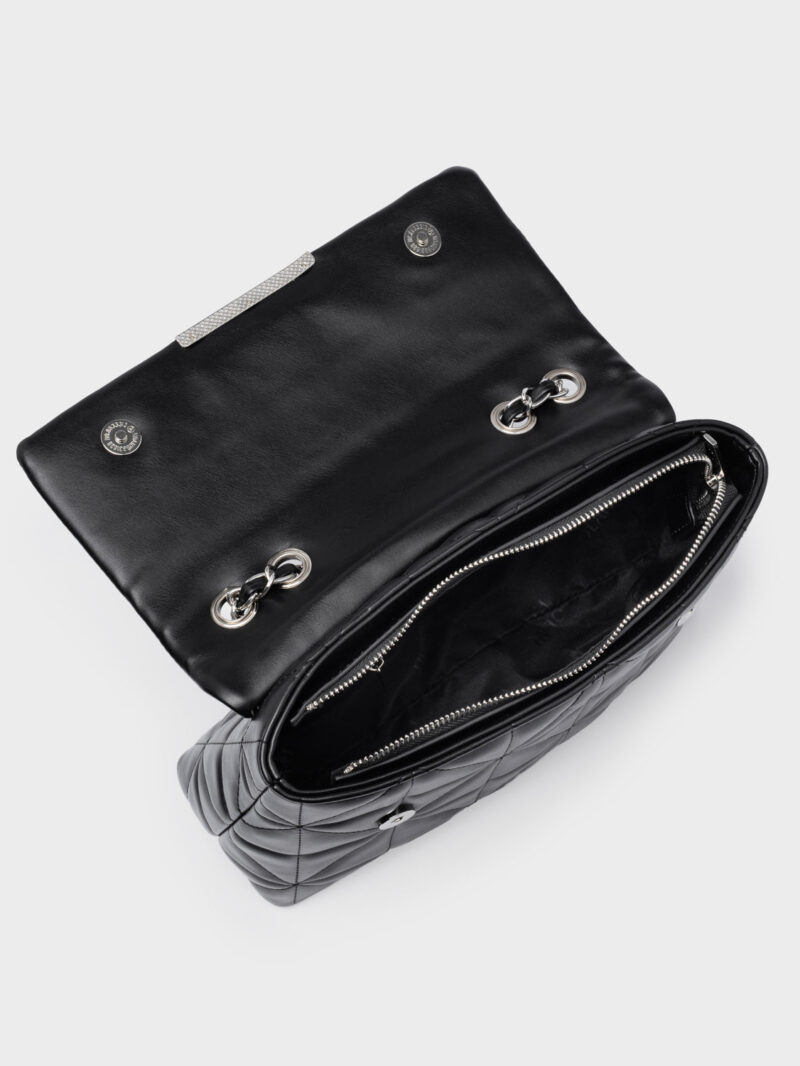 Nolah Mafalda Black Silver γυναικεία τσάντα ώμου & χιαστί σε μαύρο χρώμα - Image 3