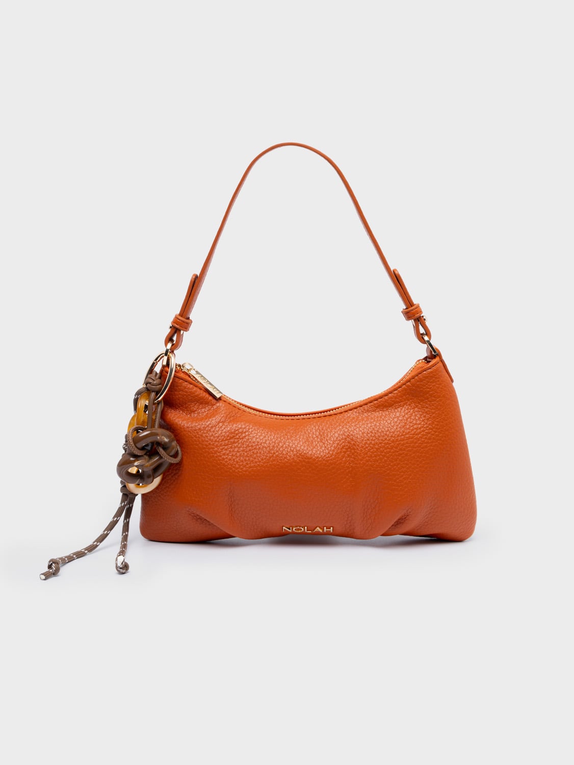 Nolah Lina Orange Light Gold γυναικεία τσάντα ώμου & χιαστί σε πορτοκαλί χρώμα