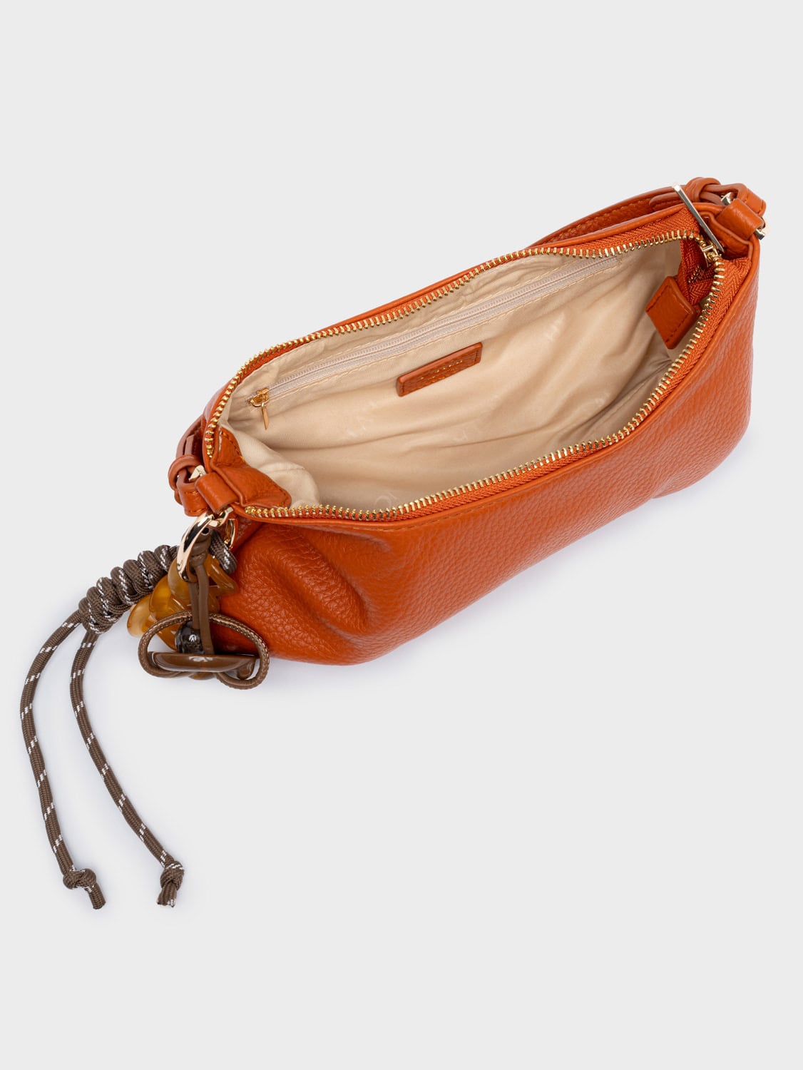 Nolah Lina Orange Light Gold γυναικεία τσάντα ώμου & χιαστί σε πορτοκαλί χρώμα - Image 2