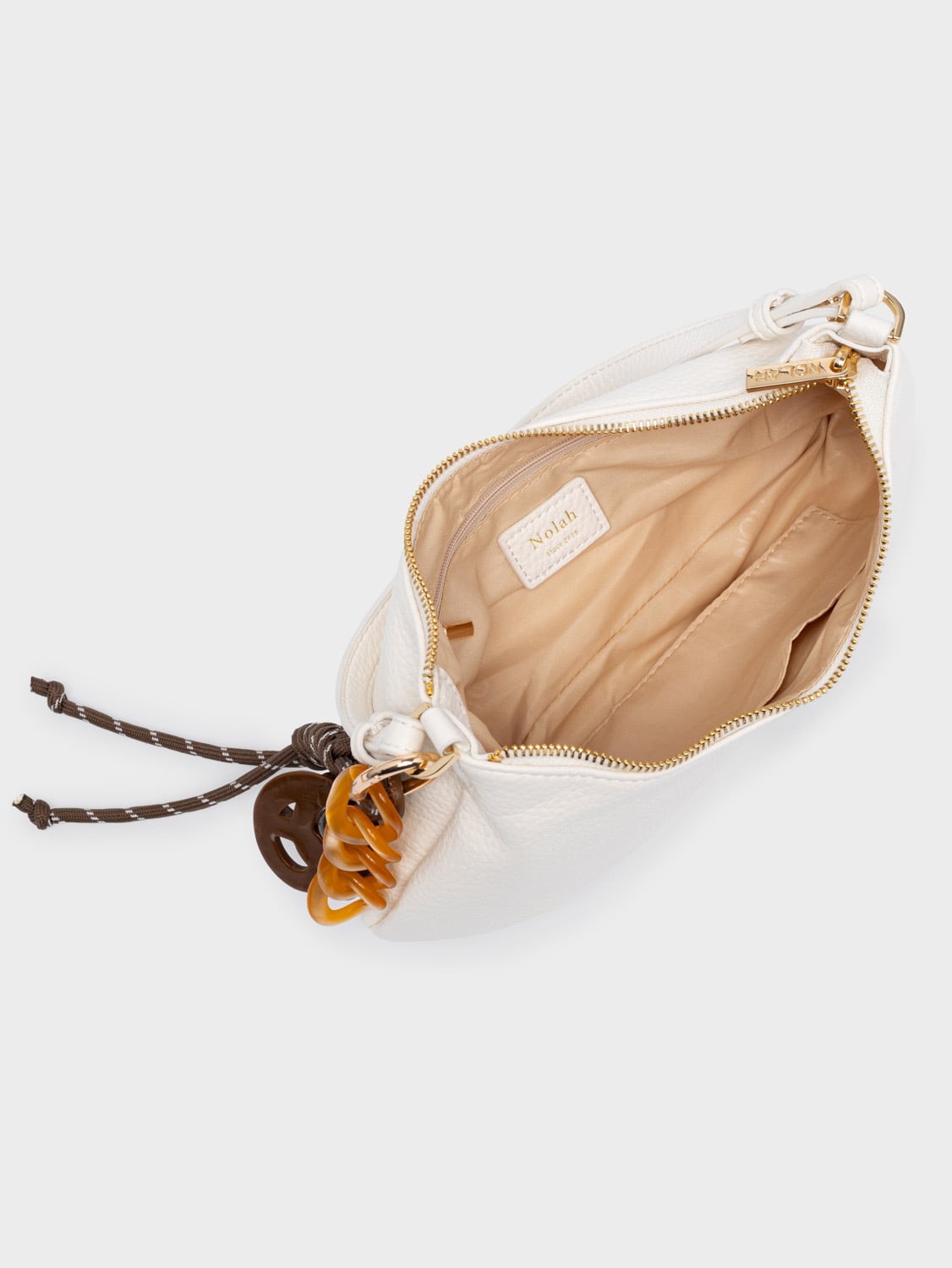 Nolah Lina White Light Gold γυναικεία τσάντα ώμου & χιαστί σε λευκό χρώμα - Image 2