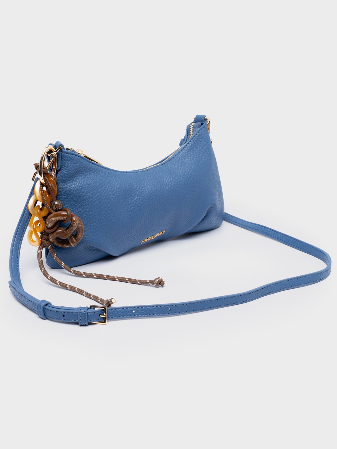 Nolah Lina Blue γυναικεία τσάντα ώμου & χιαστί σε μπλε χρώμα - Image 2