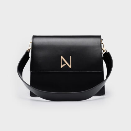 Nolah Aria Black γυναικεία τσάντα ώμου& χιαστί σε μαύρο χρώμα