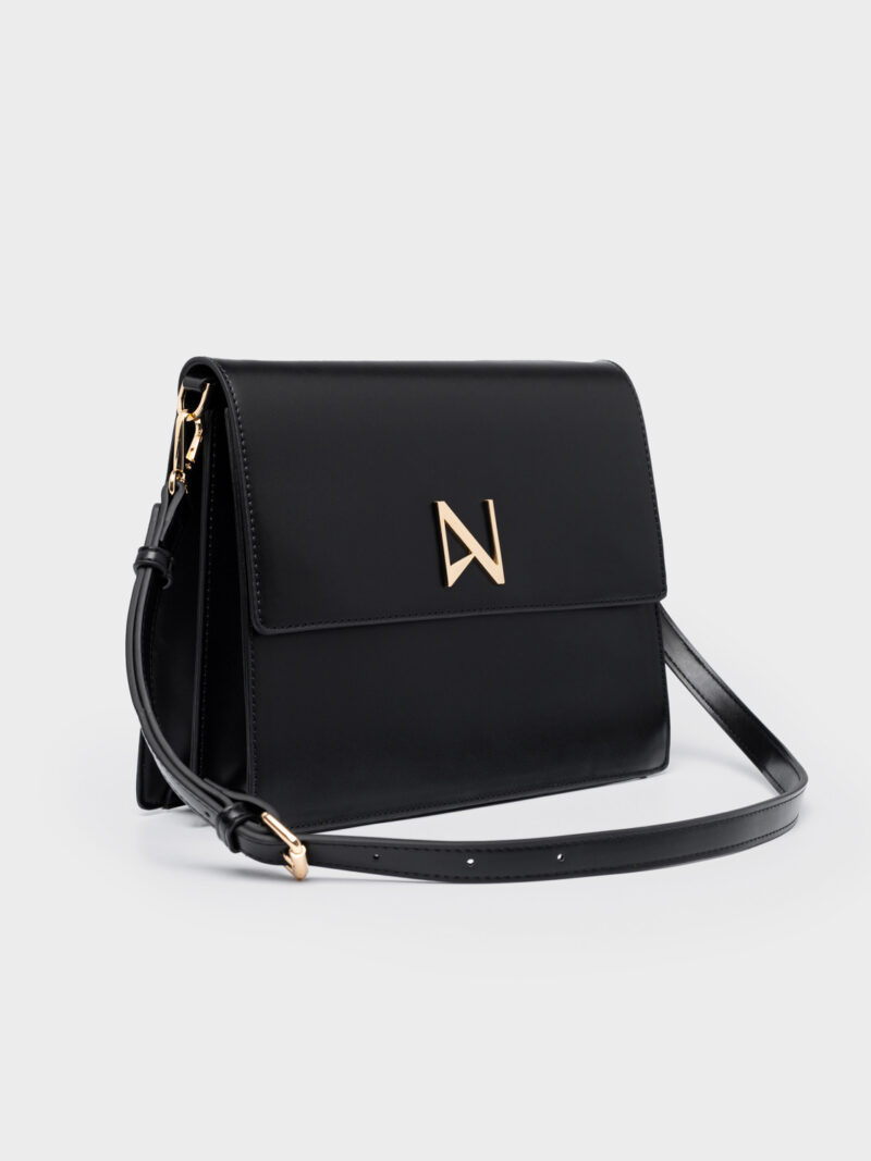 Nolah Aria Black γυναικεία τσάντα ώμου& χιαστί σε μαύρο χρώμα - Image 5