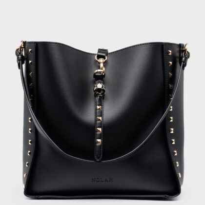 Nolah London Black γυναικεία τσάντα ώμου & χιαστί σε μαύρο χρώμα