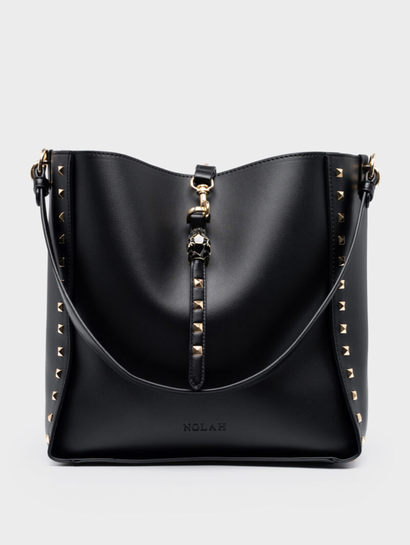 Nolah London Black γυναικεία τσάντα ώμου & χιαστί σε μαύρο χρώμα
