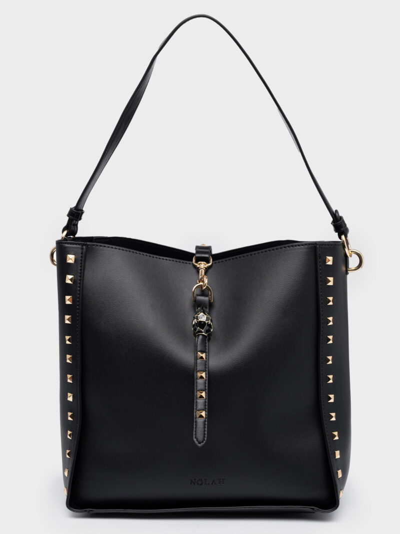 Nolah London Black γυναικεία τσάντα ώμου & χιαστί σε μαύρο χρώμα - Image 7