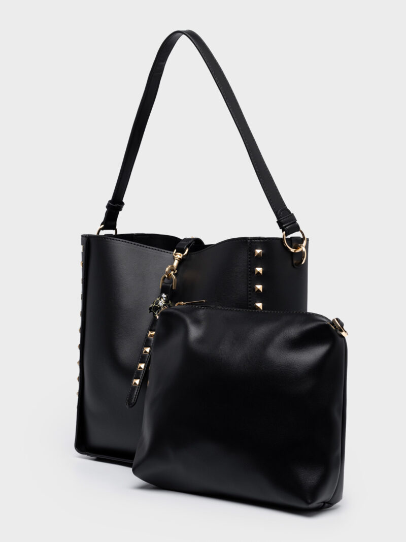Nolah London Black γυναικεία τσάντα ώμου & χιαστί σε μαύρο χρώμα - Image 4