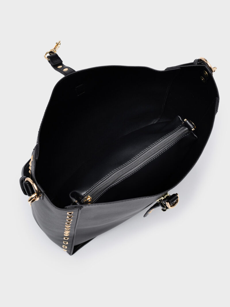 Nolah London Black γυναικεία τσάντα ώμου & χιαστί σε μαύρο χρώμα - Image 2