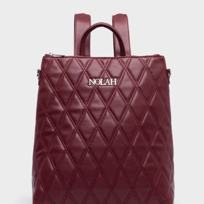 Nolah Rhode Burgundy Silver γυναικεία τσάντα πλάτης & ώμου σε μπορντό χρώμα