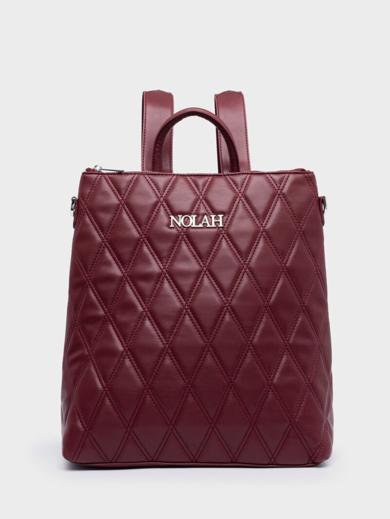 Nolah Rhode Burgundy Silver γυναικεία τσάντα πλάτης & ώμου σε μπορντό χρώμα