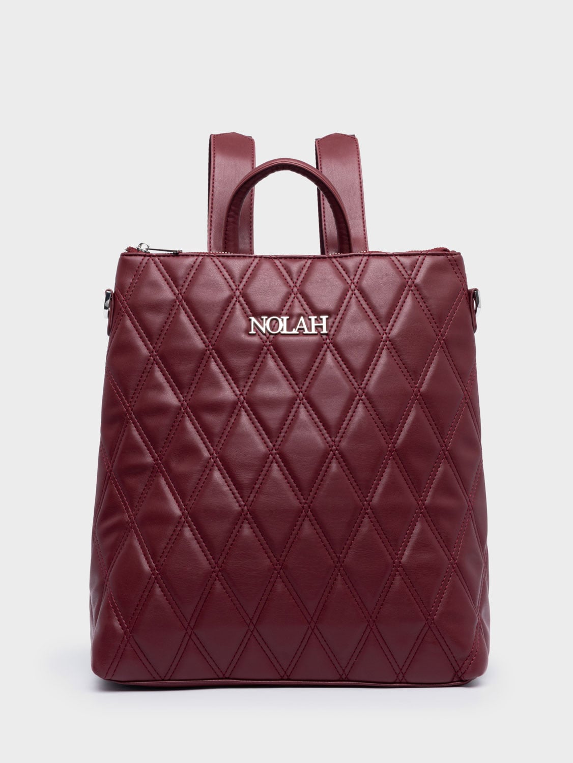 Nolah Rhode Burgundy Silver γυναικεία τσάντα πλάτης & ώμου σε μπορντό χρώμα