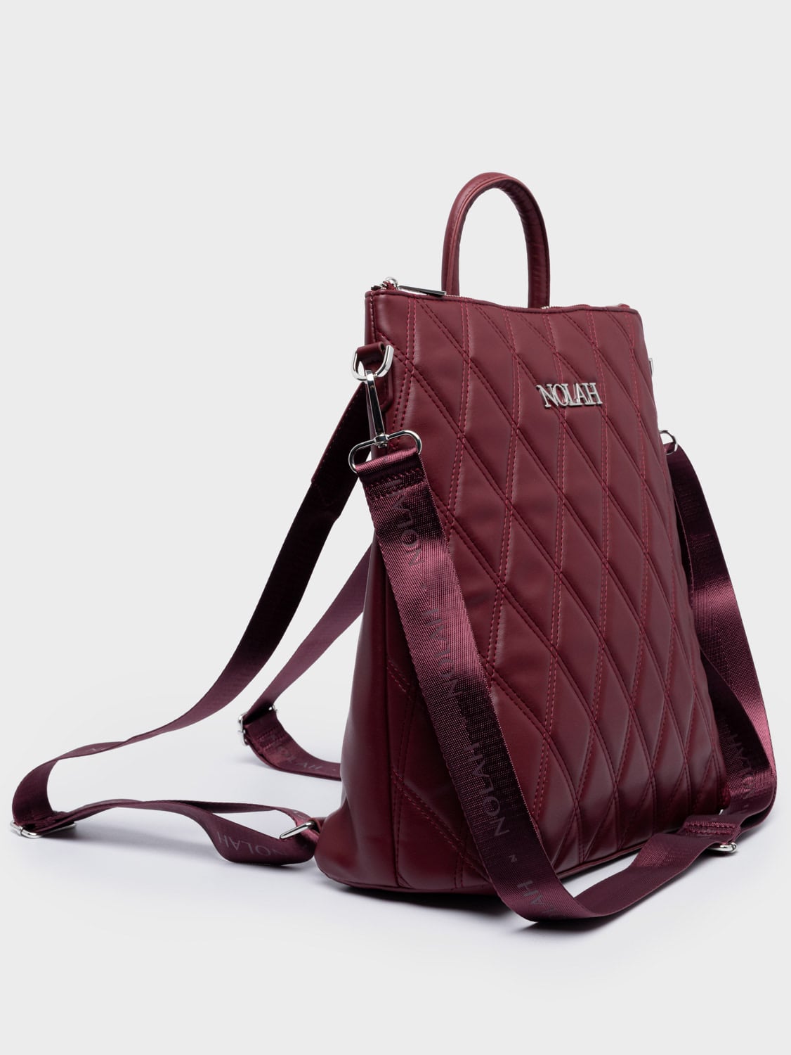 Nolah Rhode Burgundy Silver γυναικεία τσάντα πλάτης & ώμου σε μπορντό χρώμα - Image 4