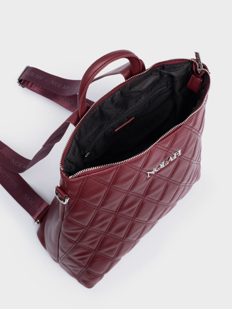 Nolah Rhode Burgundy Silver γυναικεία τσάντα πλάτης & ώμου σε μπορντό χρώμα - Image 2
