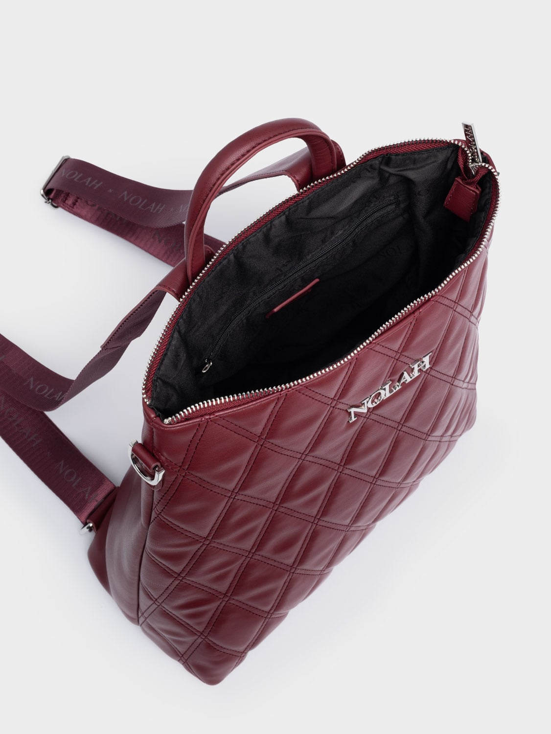 Nolah Rhode Burgundy Silver γυναικεία τσάντα πλάτης & ώμου σε μπορντό χρώμα - Image 2