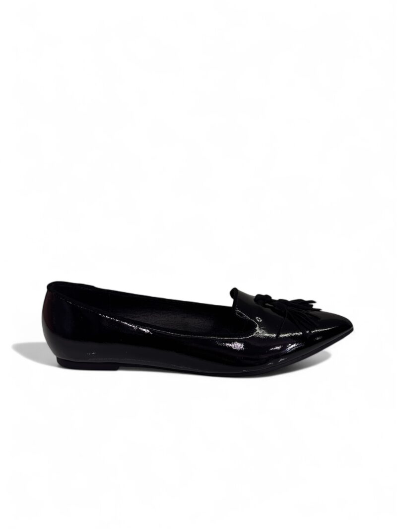 Adam's shoes γυναικείες μπαλαρίνες με μύτη σε μαύρο χρώμα