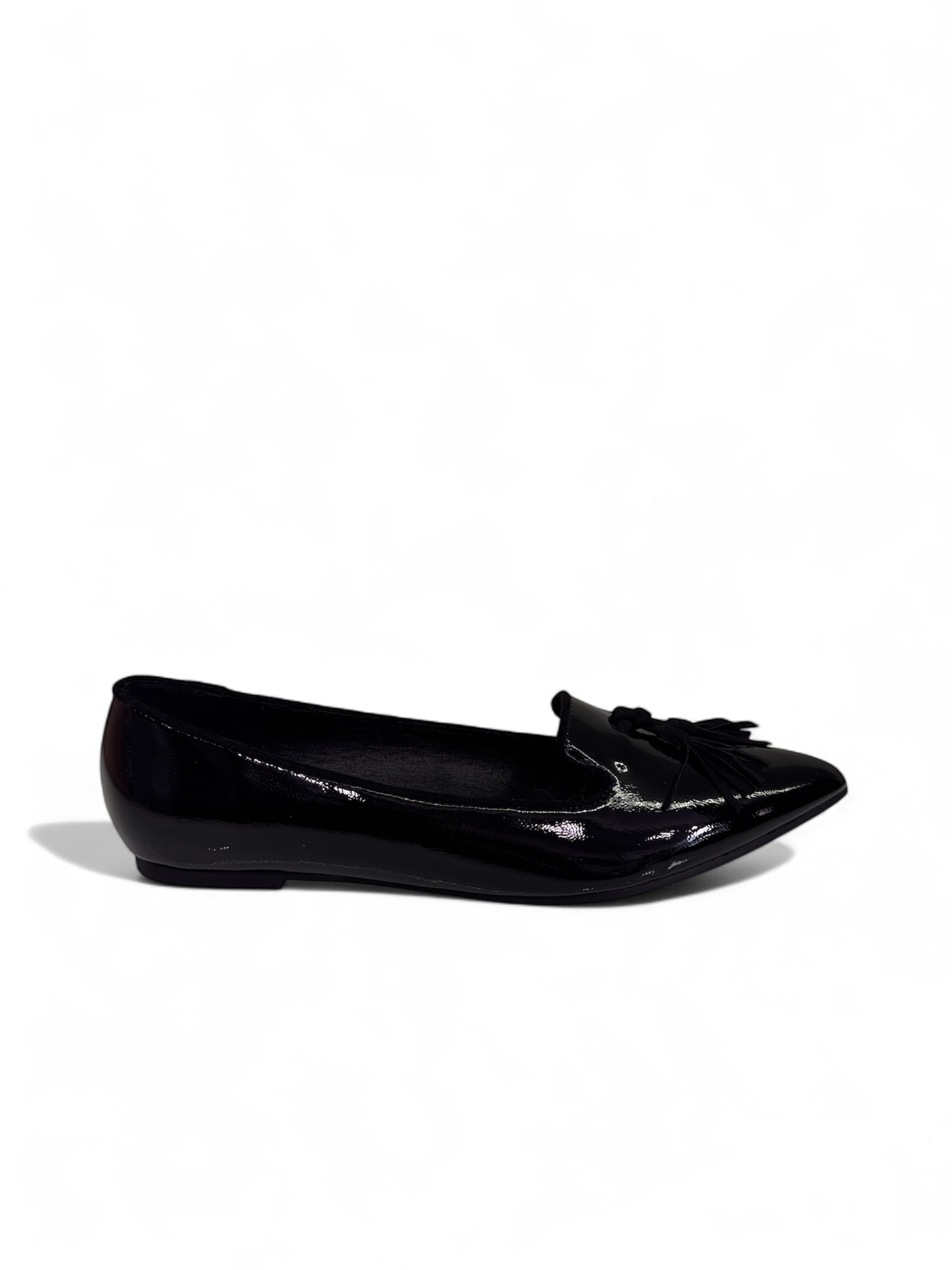 Adam's shoes γυναικείες μπαλαρίνες με μύτη σε μαύρο χρώμα