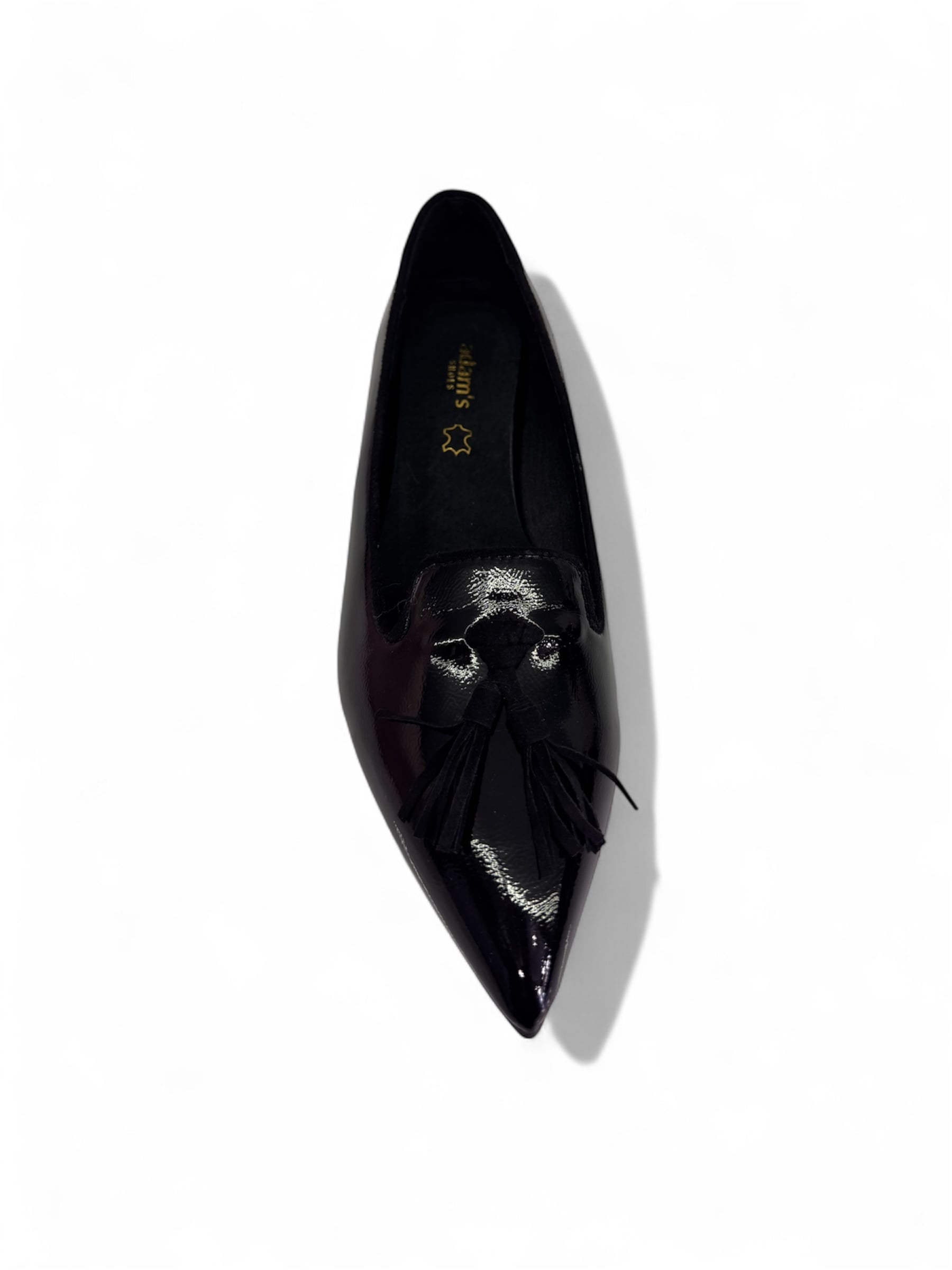 Adam's shoes γυναικείες μπαλαρίνες με μύτη σε μαύρο χρώμα - Image 3