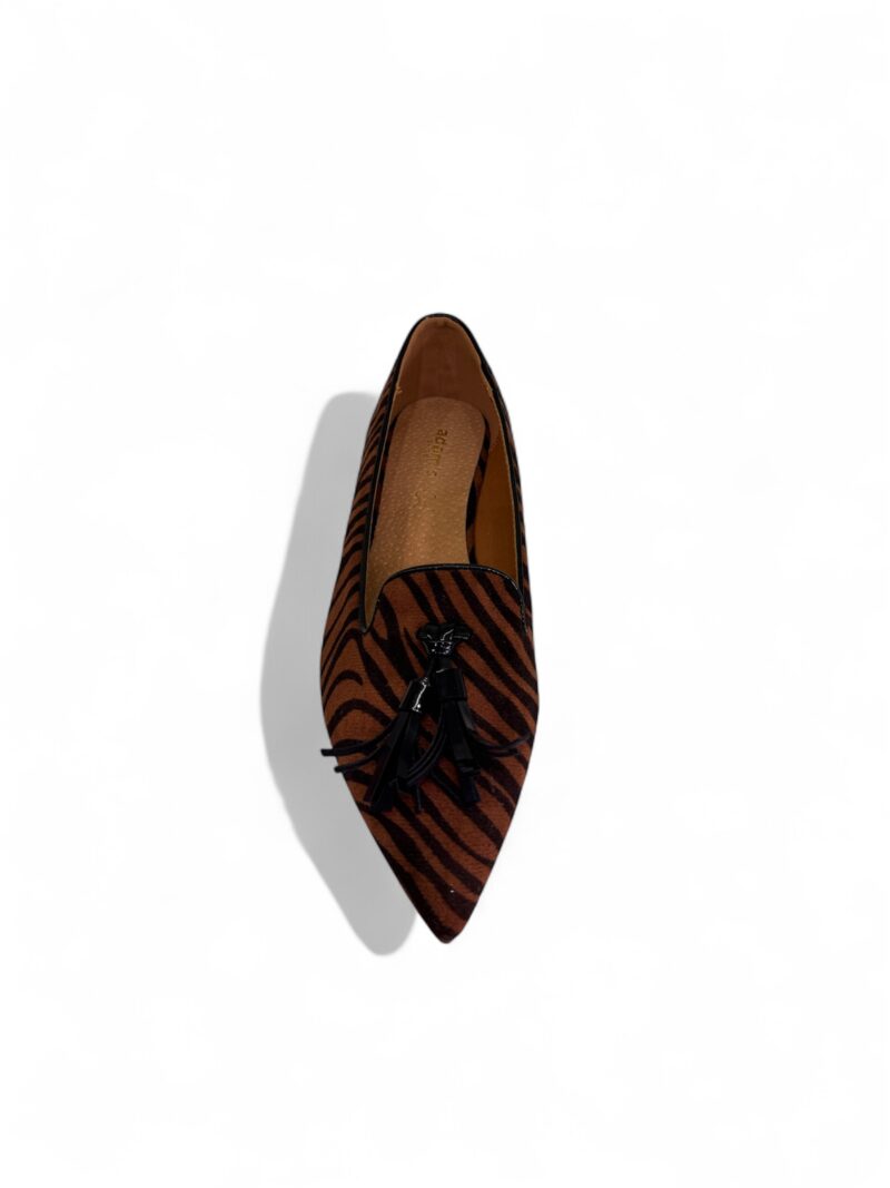 Adam's shoes γυναικείες μπαλαρίνες με μύτη σε καφέ & μαύρο χρώμα - Image 2