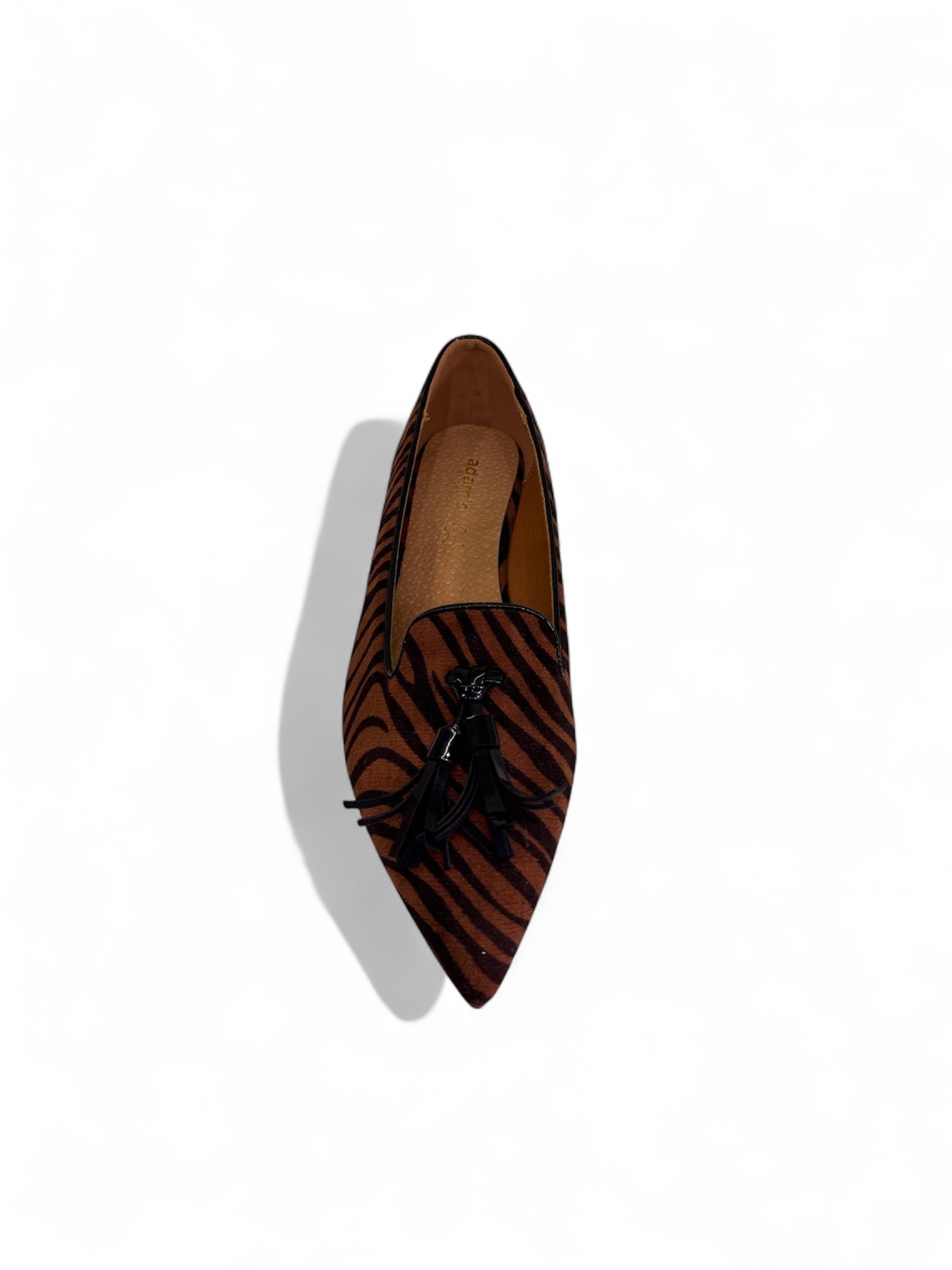 Adam's shoes γυναικείες μπαλαρίνες με μύτη σε καφέ & μαύρο χρώμα - Image 2