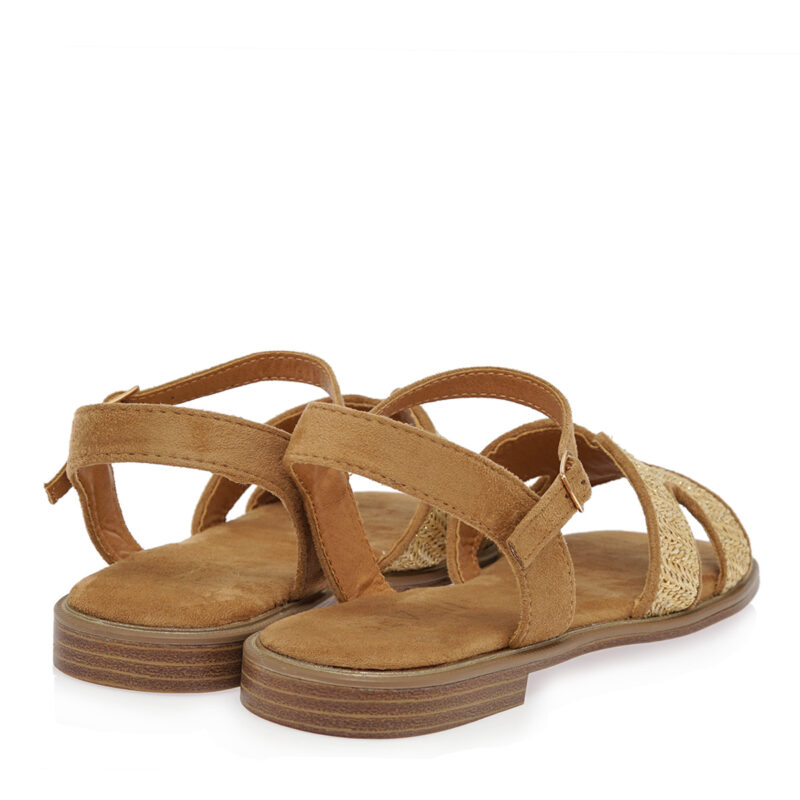 Seven flat raffia sandals γυναικεία πέδιλα με ψάθα σε μπεζ χρώμα - Image 3