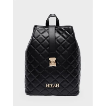 Nolah Zander Black gold γυναικεία τσάντα πλάτης σε μαύρο χρώμα