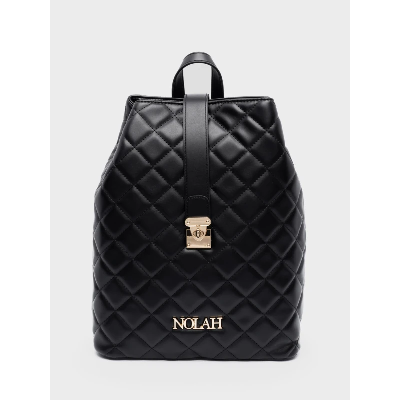 Nolah Zander Black gold γυναικεία τσάντα πλάτης σε μαύρο χρώμα