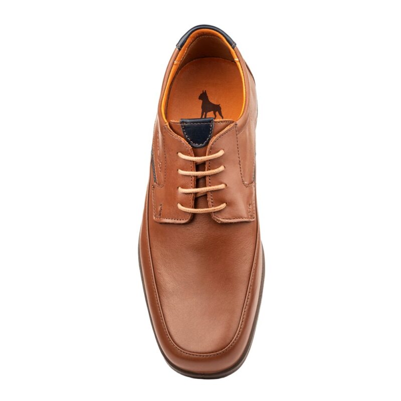 Boxer shoes Δερμάτινα ανδρικά παπούτσια με κορδόνι σε ταμπά χρώμα - Image 3