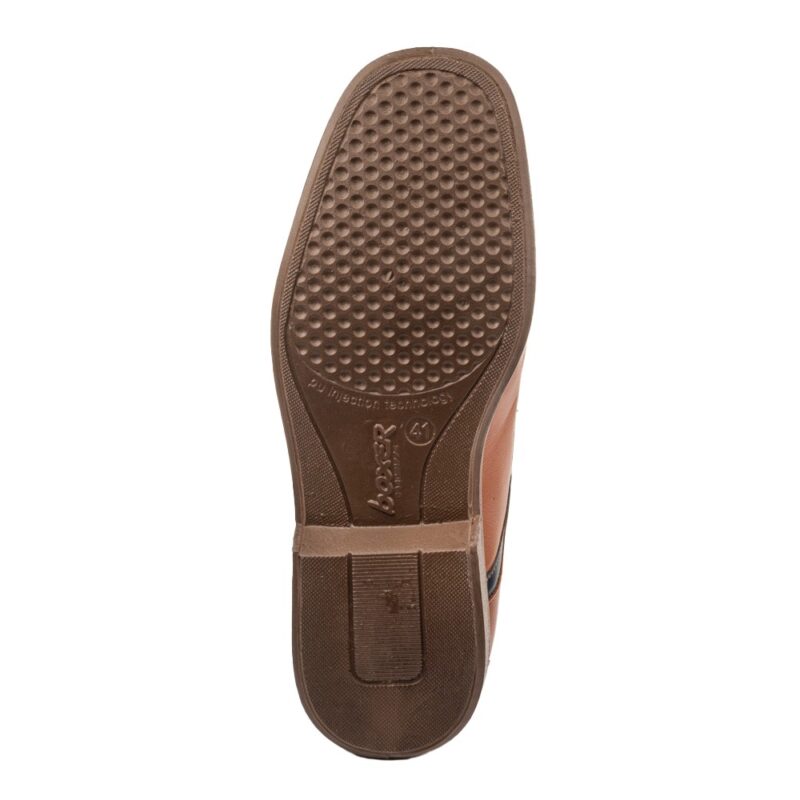 Boxer shoes Δερμάτινα ανδρικά παπούτσια με κορδόνι σε ταμπά χρώμα - Image 2