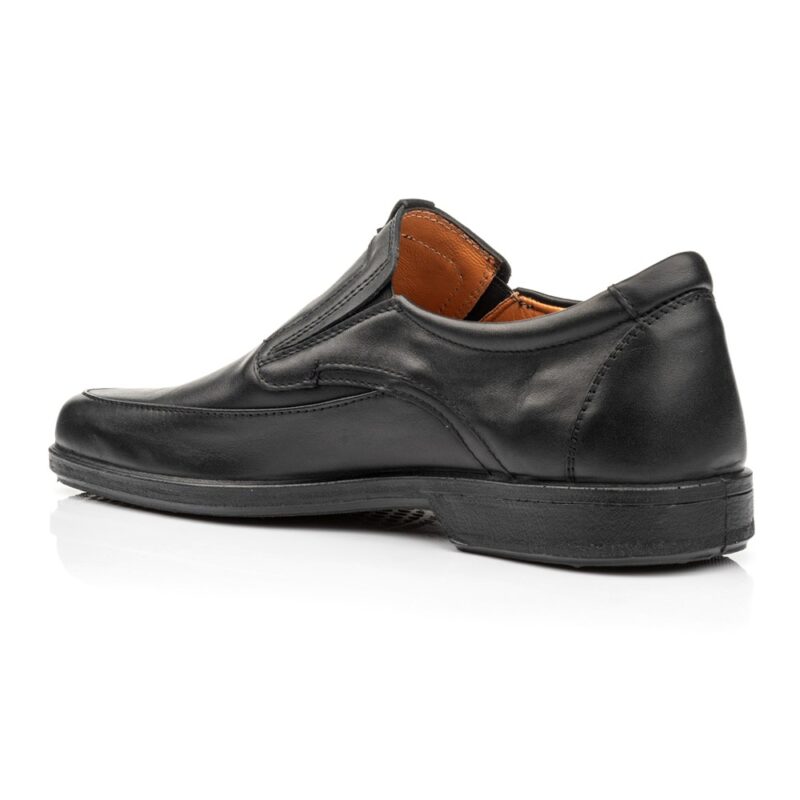 Boxer loafer δερμάτινα ανδρικά μοκασίνια σε μαύρο χρώμα - Image 3
