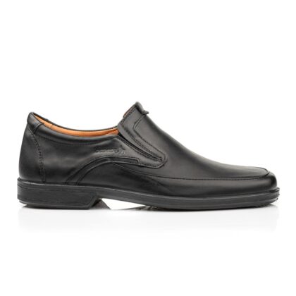 Boxer loafer δερμάτινα ανδρικά μοκασίνια σε μαύρο χρώμα
