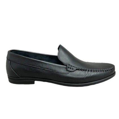 Boxer loafer Δερμάτινα ανδρικά μοκασινιά σε μαύρο χρώμα