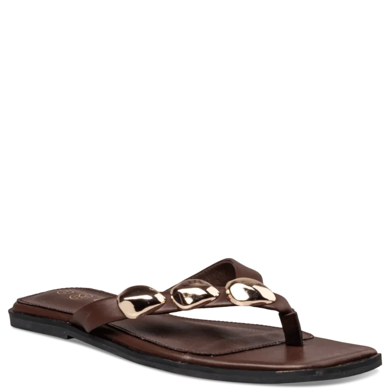 Nolah MINIMAL THONG SANDALS γυναικεία σανδάλια σε καφέ χρώμα - Image 3