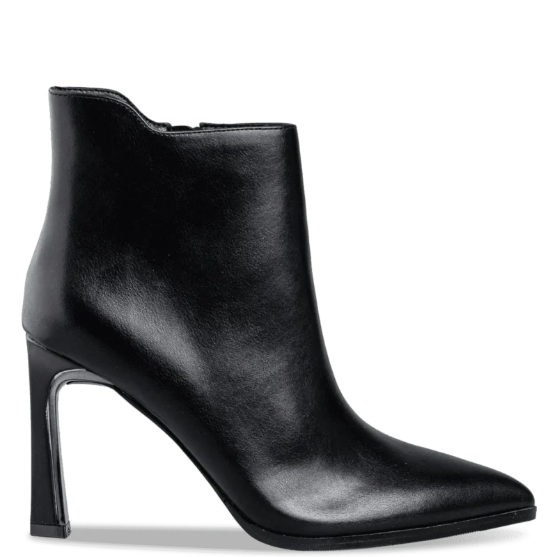 Envie pointed toe booties γυναικεία μποτάκια σε μαύρο χρώμα