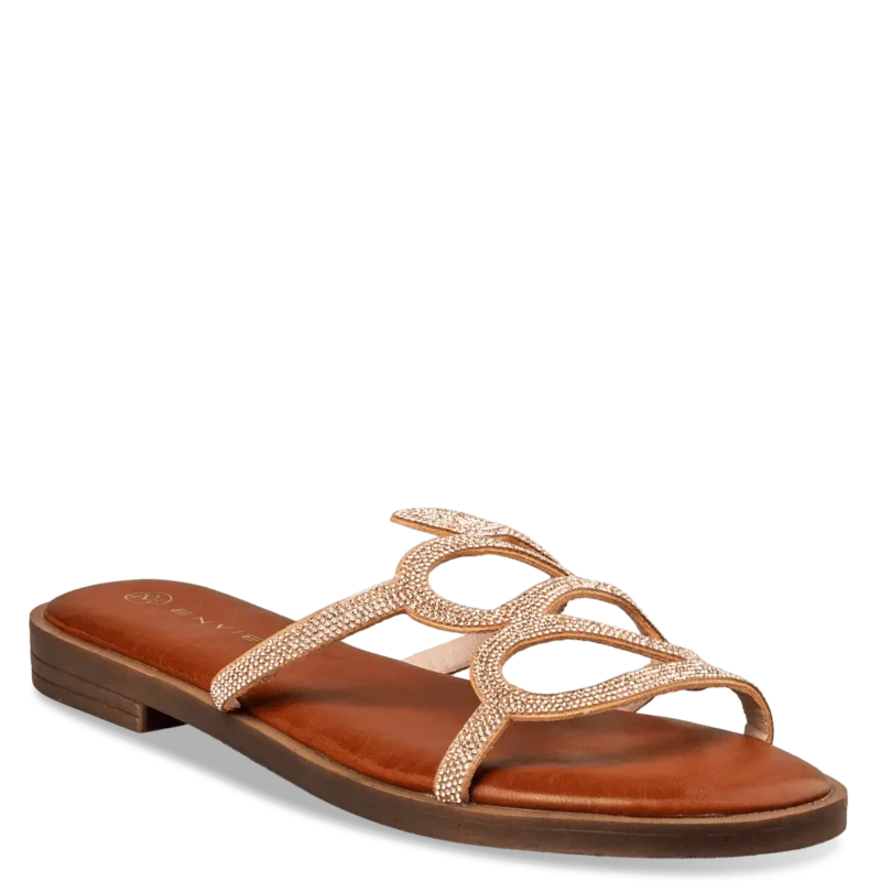 Envie flat sandals snake strass γυναικεία σανδάλια με στρας - Image 3