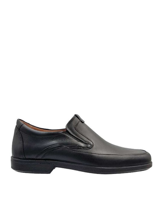 Boxer Loafer Δερμάτινα Ανδρικά Μοκασίνια σε Μαύρο Χρώμα