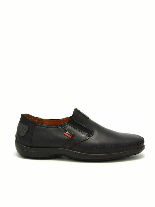 Boxer Loafer Δερμάτινα Ανδρικά Casual Παπούτσια Ανατομικά Μαύρα